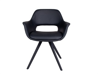 Fenja dining chair Black leather